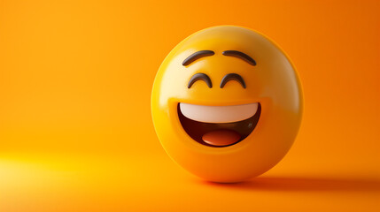 Fototapeta premium Illustration of a happy emoji