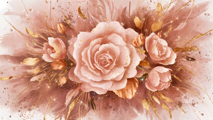 Elegancia primaveral: Un hermoso manojo de flores que evoca la frescura de la primavera y la serenidad de una huerta en un regalo visual lleno de color y belleza - obrazy, fototapety, plakaty