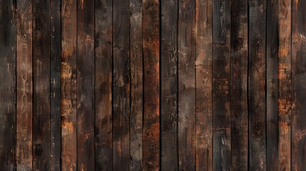 Immerse in the detailed texture of dark wood, where every line and pattern on the surface breathes life into the old, retro planks