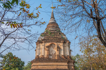 Fototapeta premium Buddhist temple, Asian culture, Chingmai, Thailand, architecture of Asia
