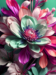 Beautiful elegant delicate flowers concept for post card design