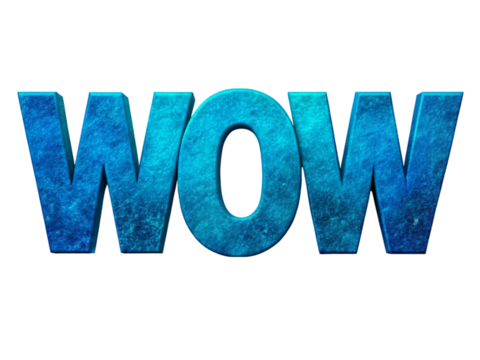 wow ! text design