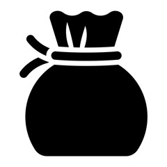 coin pouch glyph icon