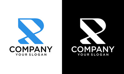 RP, PR, R, P abstract letters logo monogram