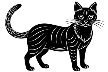 Cat  silhouette vector design white background