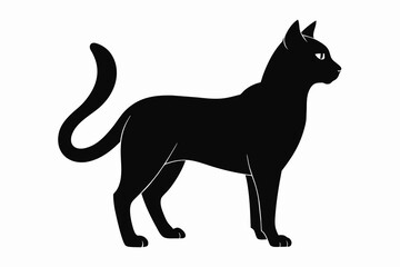 Cat  silhouette vector design white background