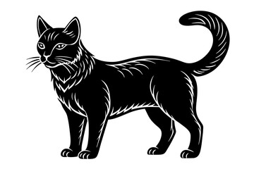 Cat  silhouette vector design white background