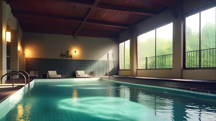Obraz na płótnie Canvas luxury swimming pool