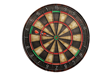 A dart mid-flight towards a dartboard, isolated on transparent background, png file