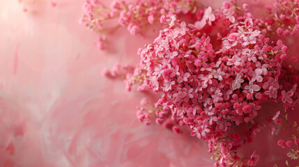 Mother's day background. Pink, red and white tones. Room for copy space. 