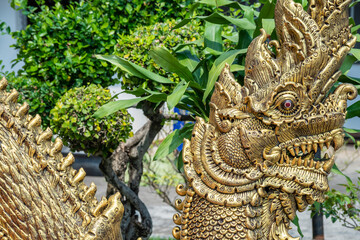 Fototapeta premium Buddhist temple, Asian culture, Chingmai, Thailand, architecture of Asia