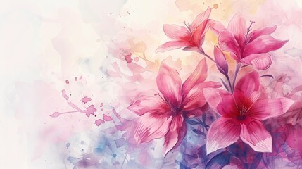 Spring Flower Watercolor Frame