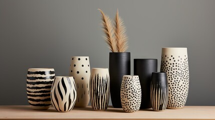 Set of handcrafted clay poetry over single color background