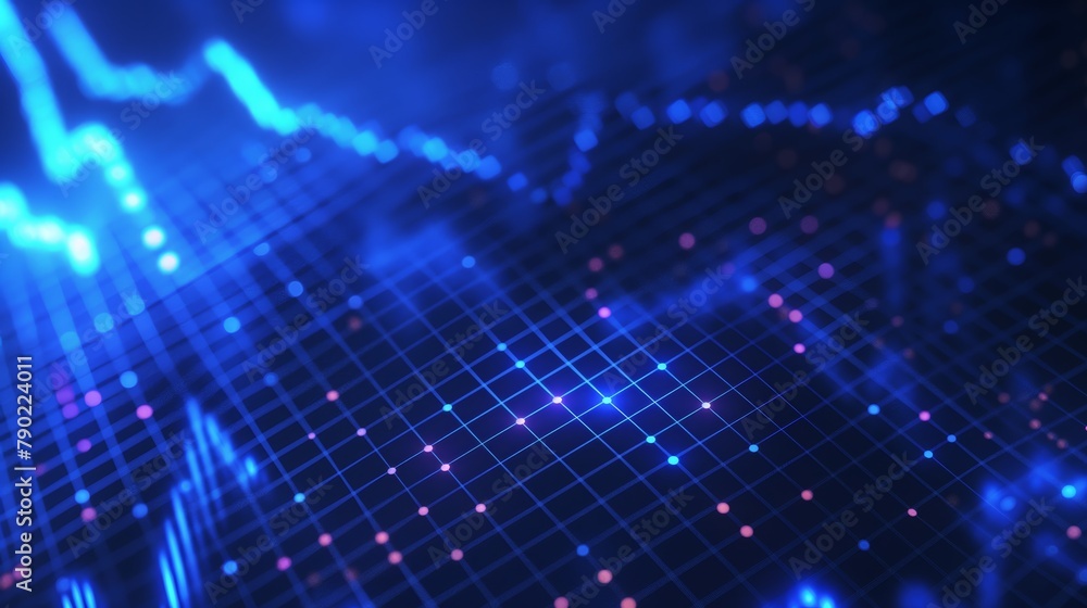 Aufkleber financial stability and analysis concept with intersecting lines grid background for finance theme