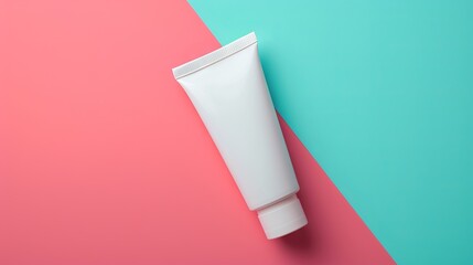 Cosmetic skin care single product over two tone background