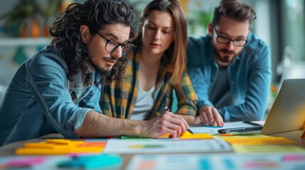 A startup team using Agile methodologies to respond quickly to market changes