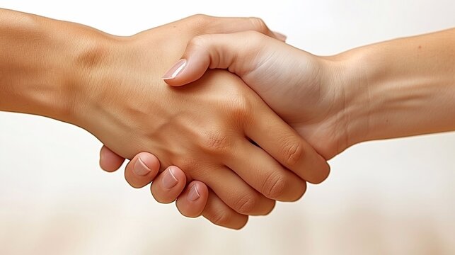 Close-up image handshake