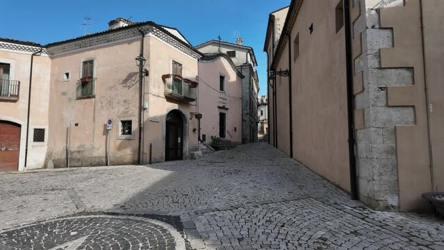 Scenic view in the village of Barrea, province of L'Aquila in the Abruzzo region of Italy.