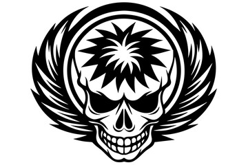grateful dead  silhouette vector design white background