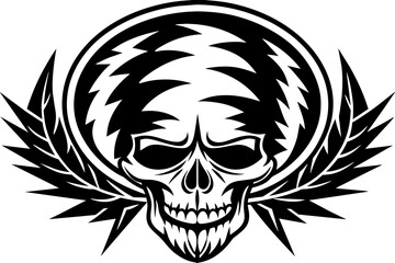 grateful dead  silhouette vector design white background