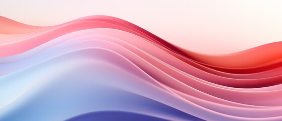 Fototapeta premium Pastel gradient wave, soft and airy, minimal 3D illustration,