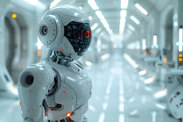 Fototapeta premium Innovative Robotic Healthcare Solutions: Merging Technology and Medicine