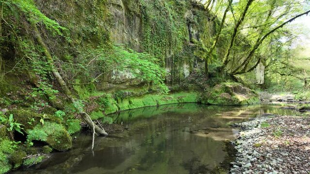 Scenic hiking trail "Gole del Biedano", near the villages of Barbarano Romano and Blera. Province of Viterbo, Lazio, Italy.