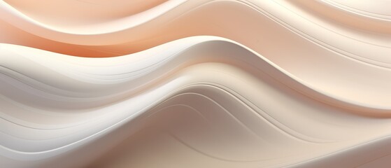 Seamless soft flowing waves in a subtle 3D design, modern minimalism