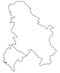 Outline of the map of Serbia, Montenegro