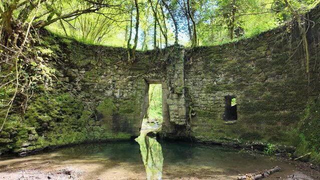 Scenic hiking trail "Gole del Biedano", near the villages of Barbarano Romano and Blera. Province of Viterbo, Lazio, Italy.