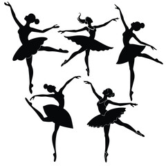 Ballet Ballerina Silhouette Set 