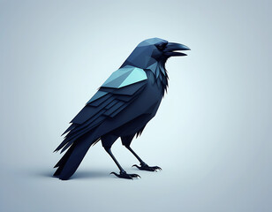 Crow animal abstract illustration