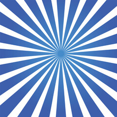 Obraz premium Blue sunburst background. Colourful spinning lines for template, banner, poster, flyer. Sweet rotating cartoon swirl or whirlpool. Vector backdrop. Blue sunburst isolated on white background.