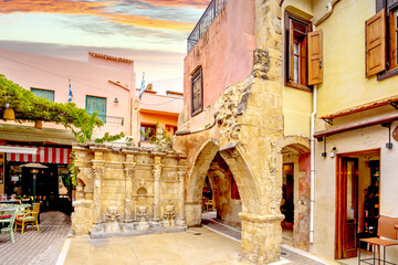 Altstadt, Rethymnon, Insel Kreta, Griechenland  - obrazy, fototapety, plakaty