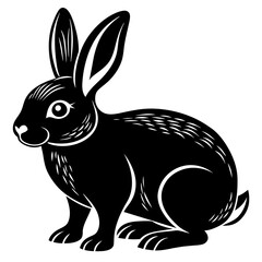 rabbit silhouette vector illustration svg file