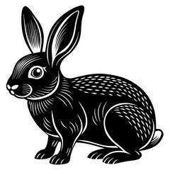 rabbit silhouette vector illustration svg file