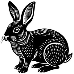 rabbit silhouette vector illustration svg file