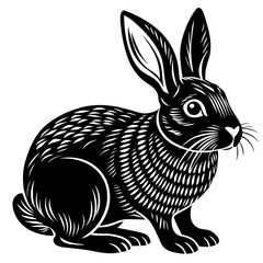 rabbit silhouette vector illustration svg file