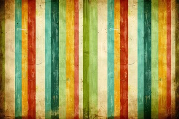 Weathered Rainbow Stripes on Vintage Canvas.