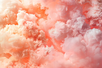 Abstract dreamy clouds in pastel orange and pink hues, ideal for serene backgrounds or romance-themed designs.