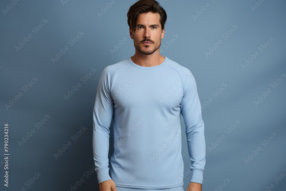 Wall mural young and stylish man in full sleeve t shirt