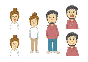 若い男女セット