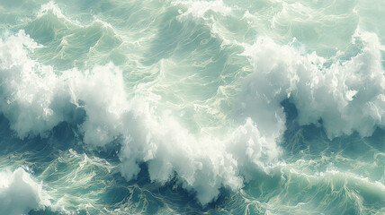 A large wave crashing into the shore - obrazy, fototapety, plakaty