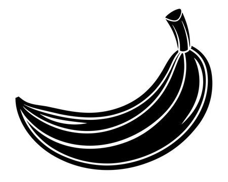  A banana silhouette design vector