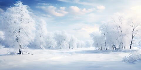 White snow winter blurred landscape background. Nature outdoor chirstmax xmas new year vibe  scene