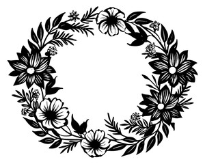 Floral frame and wreath element for wedding