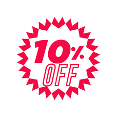 10 20 25 15 off red rubber stamp label