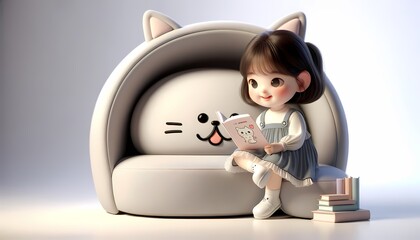 reading book, Generative AI