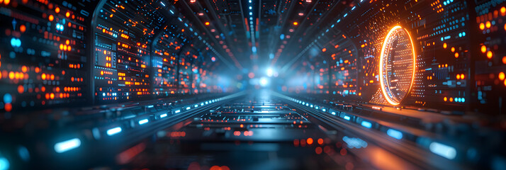 Modern Tech Office Design: Blue Indigo Holograms and Advanced Technology