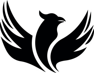 Pheonix bird tattoo design - obrazy, fototapety, plakaty